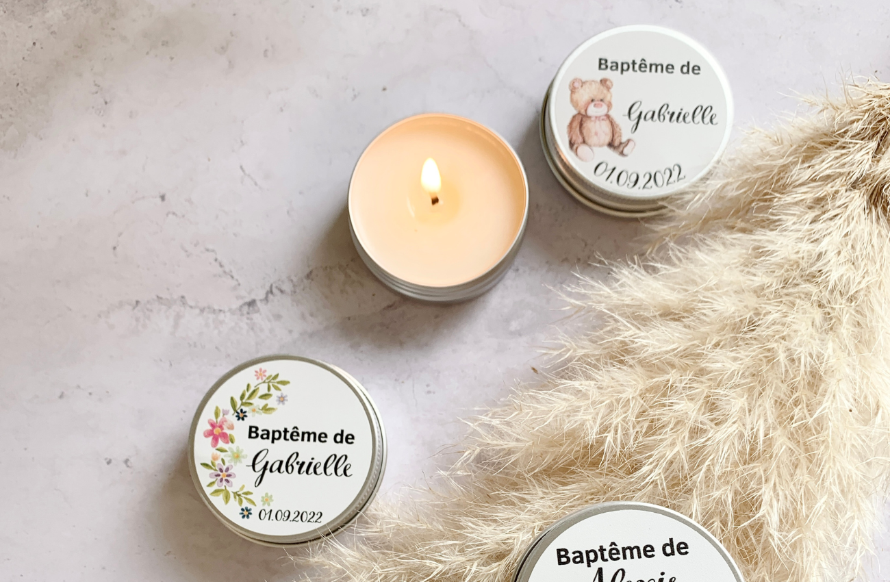 Bougies à personnaliser - Ldéco